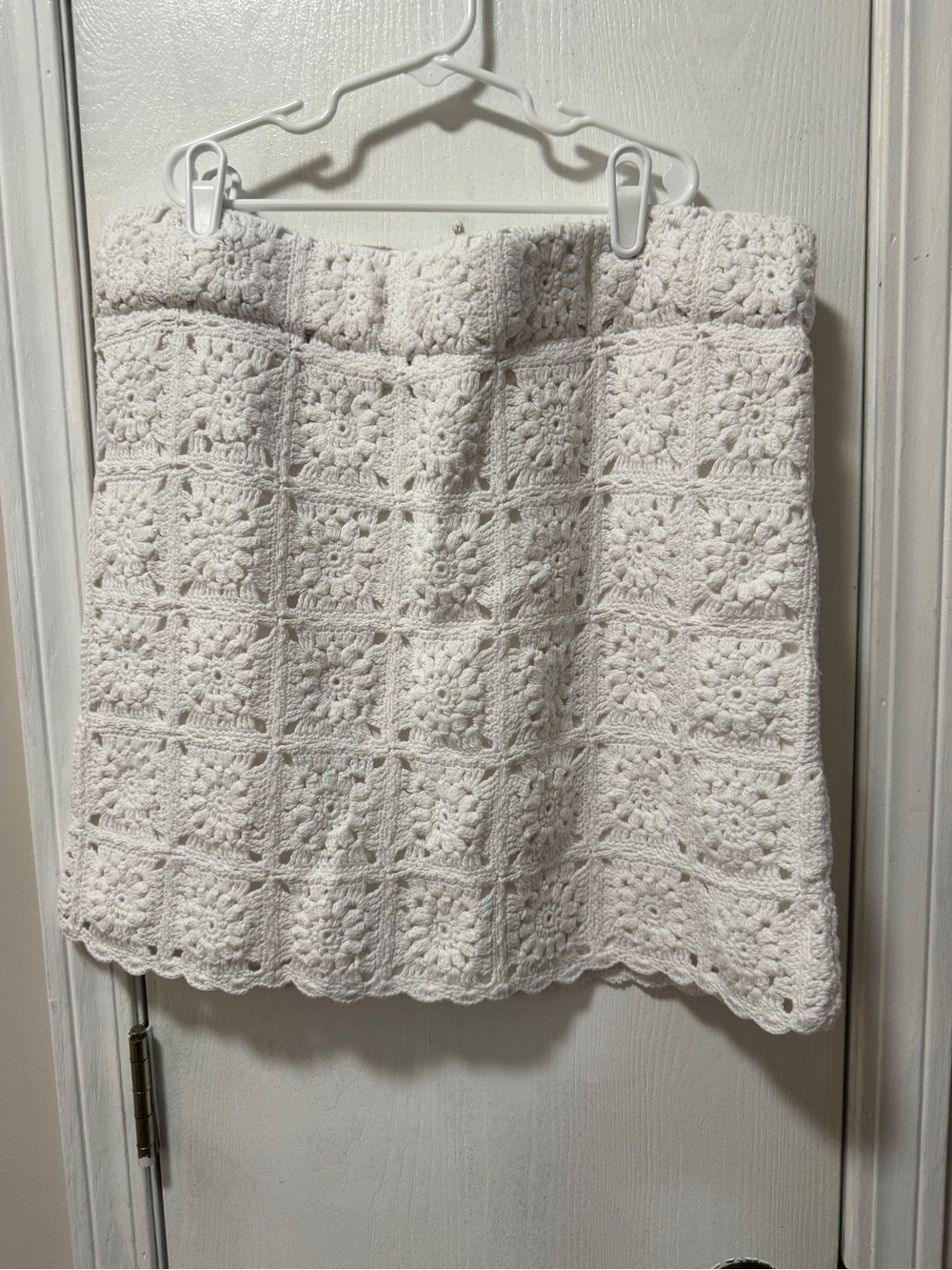 Show Me Your MuMu White Crochet Square-Panel Mini Skirt